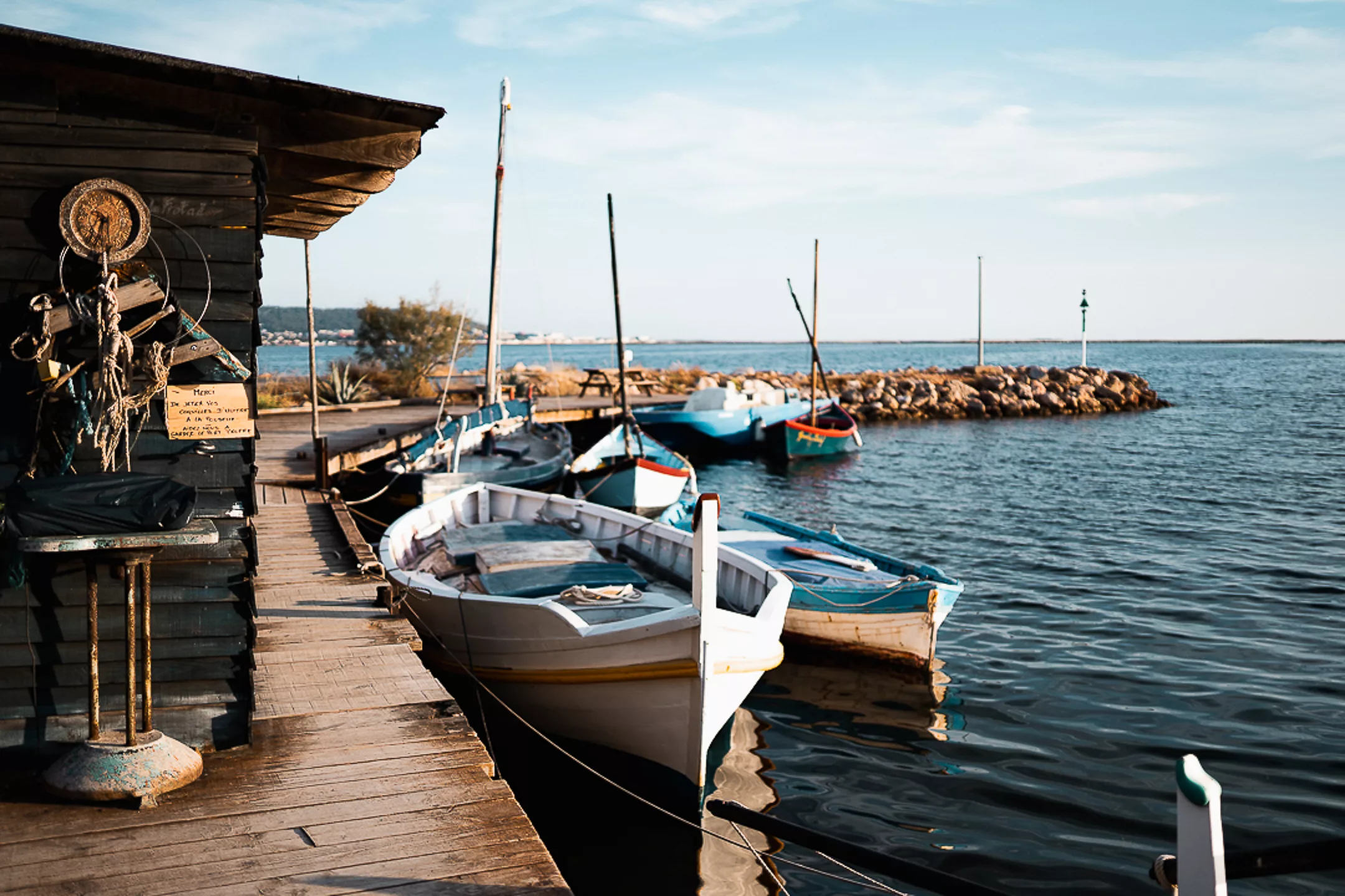 Mariage Bouzigues port de pêcheurs à la golden hour