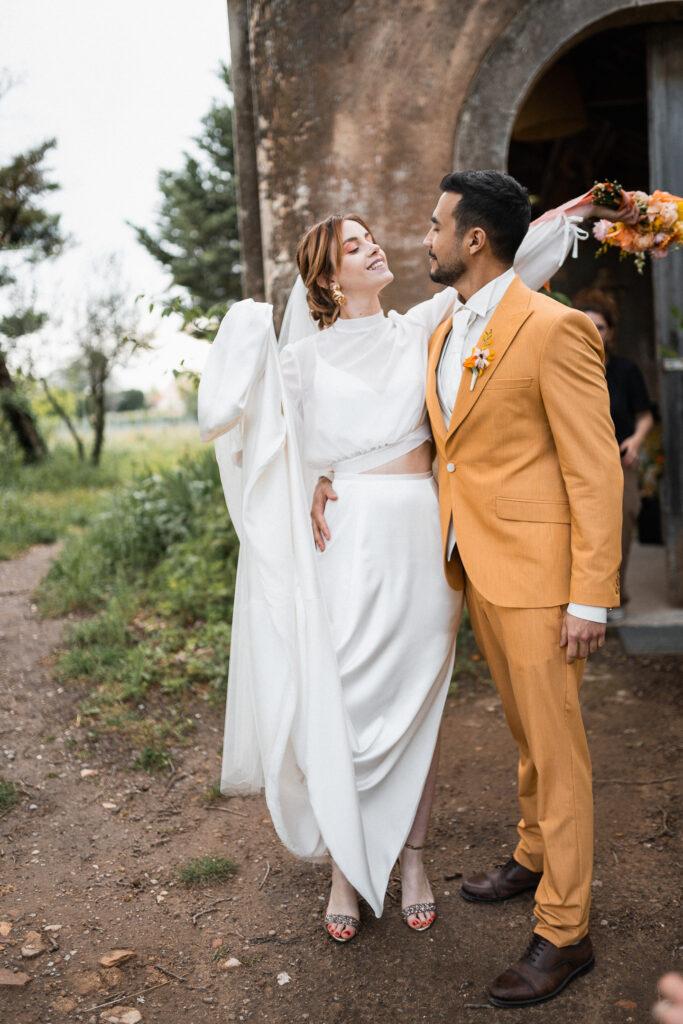 Mariage vitaminé au château de sienne